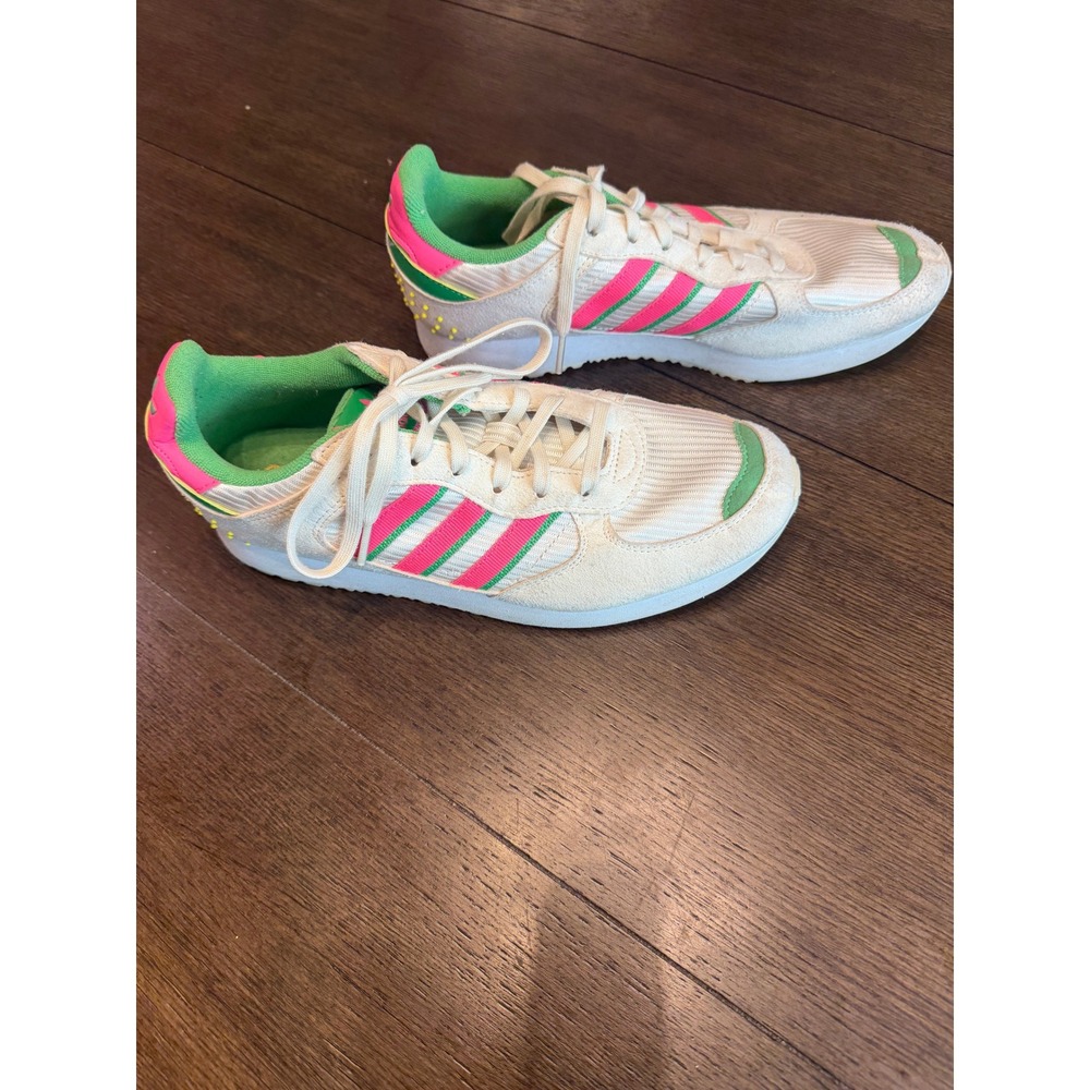Adidas Originals ZX 700 HD Womens Cream Pink Green Sneakers FX5910 Size 7.5 - Picture 3 of 7